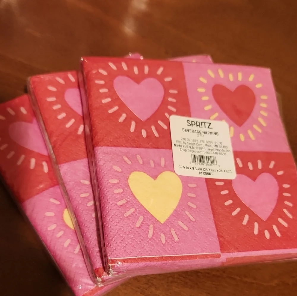 Heart Patterned Napkins